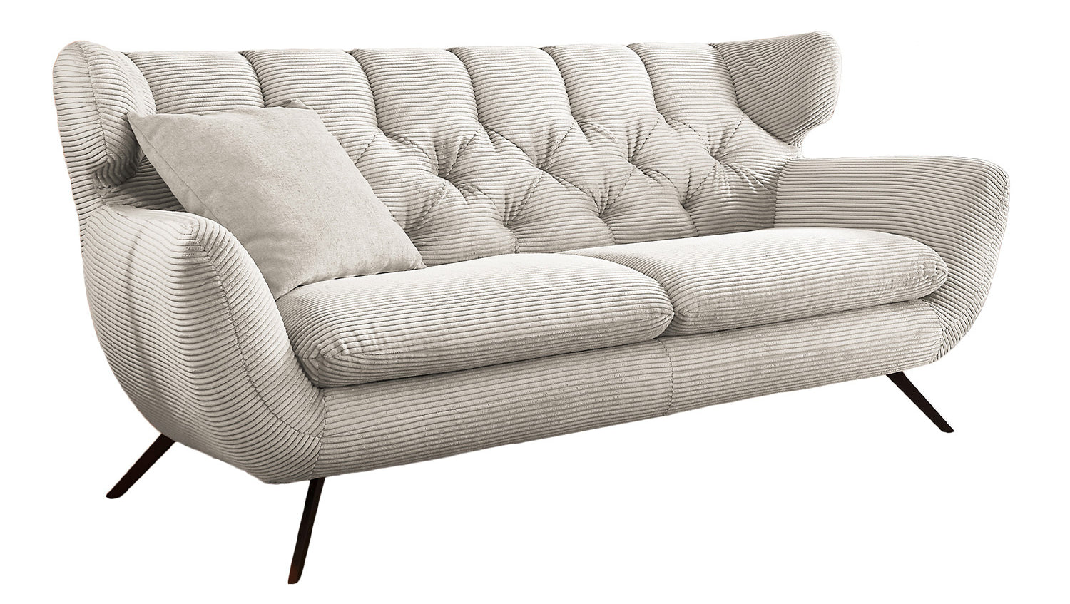 KAWOLA Sofa CHARME Cord cremeweiß