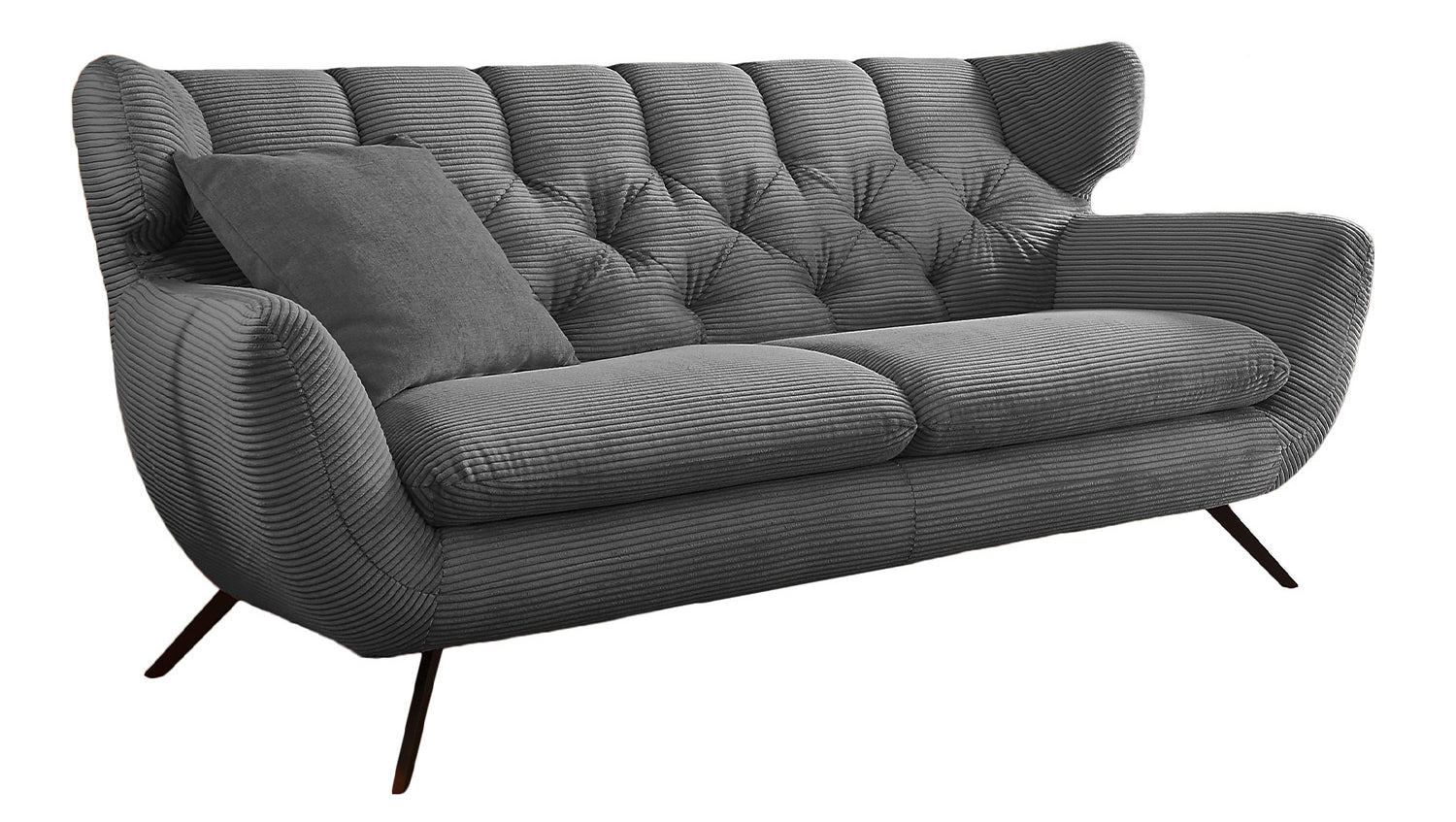 KAWOLA Sofa CHARME Cord grau