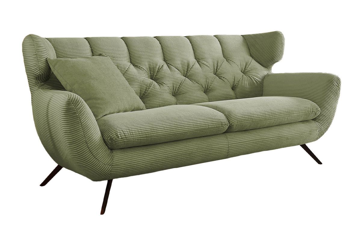 KAWOLA Sofa CHARME Cord olivgrün