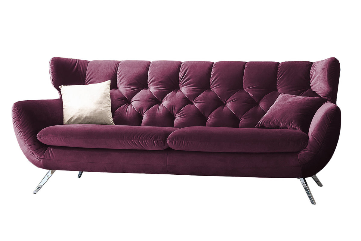 KAWOLA Sofa CHARME Velvet purple