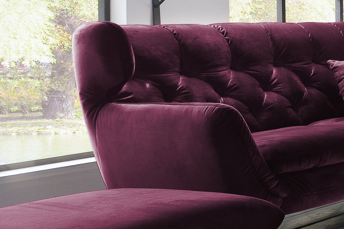 KAWOLA Sofa CHARME Velvet purple