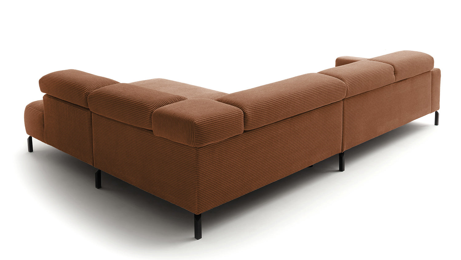KAWOLA Sofa DELIA Ecksofa Cord rost