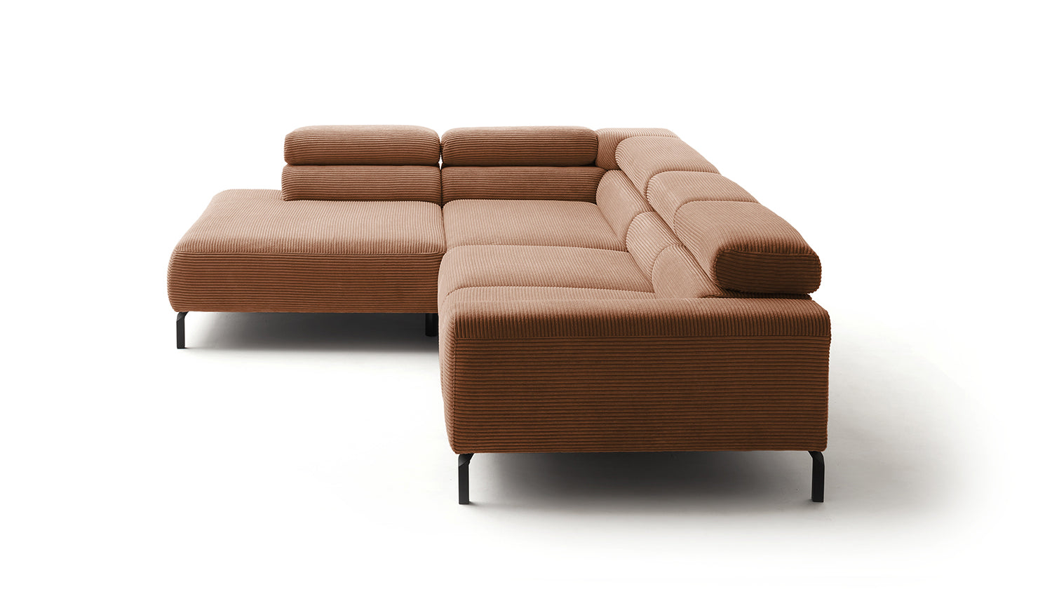 KAWOLA Sofa DELIA Ecksofa Cord rost
