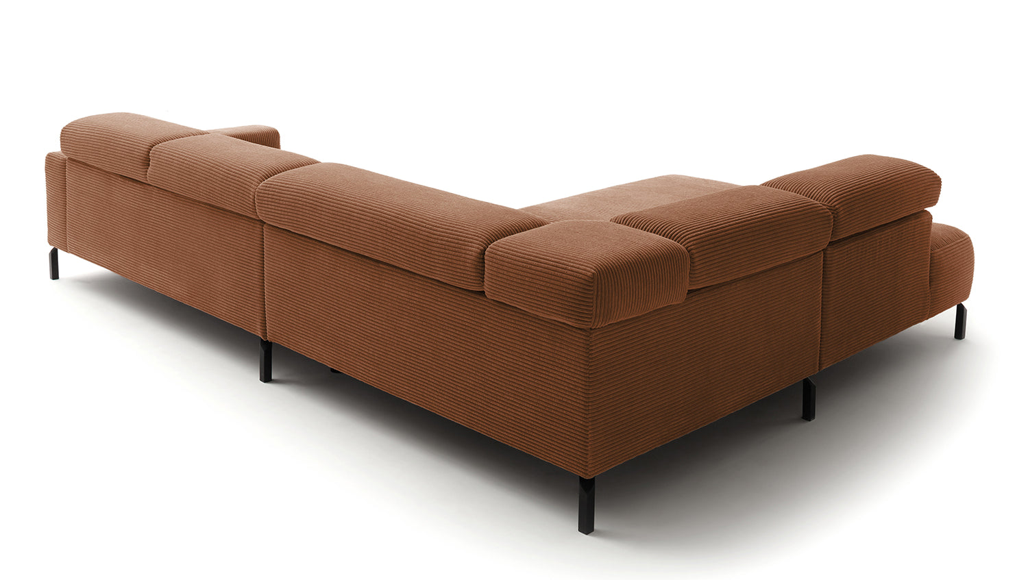 KAWOLA Sofa DELIA Ecksofa Cord rost