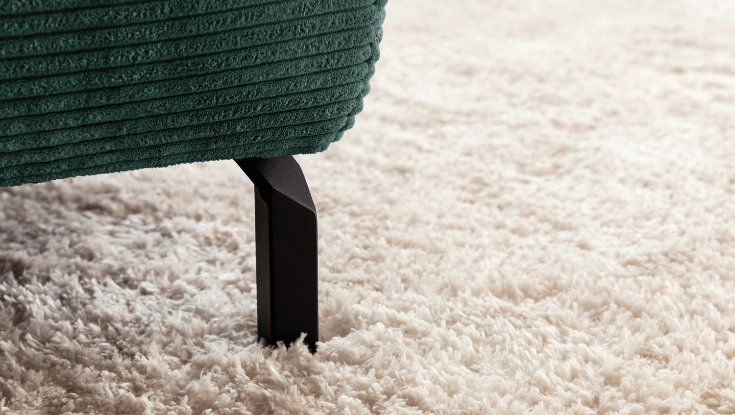 KAWOLA Sofa DELIA Ecksofa Cord smaragd