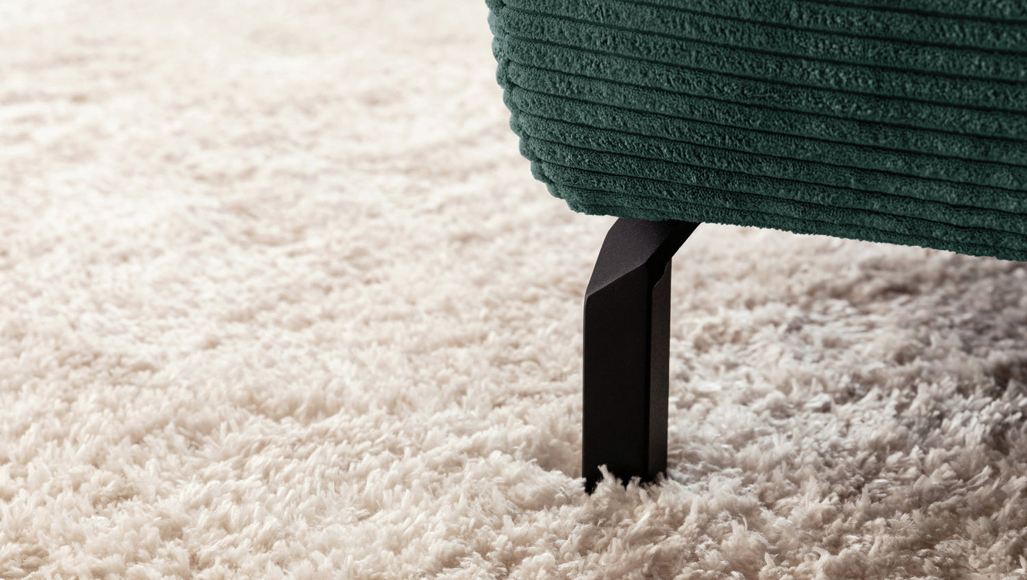 KAWOLA Sofa DELIA Ecksofa Cord smaragd