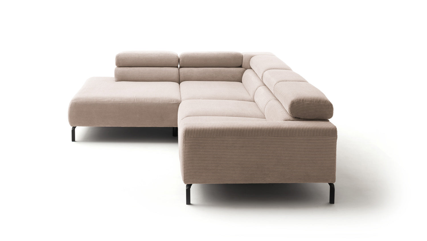 KAWOLA Sofa DELIA Ecksofa Cord taupe