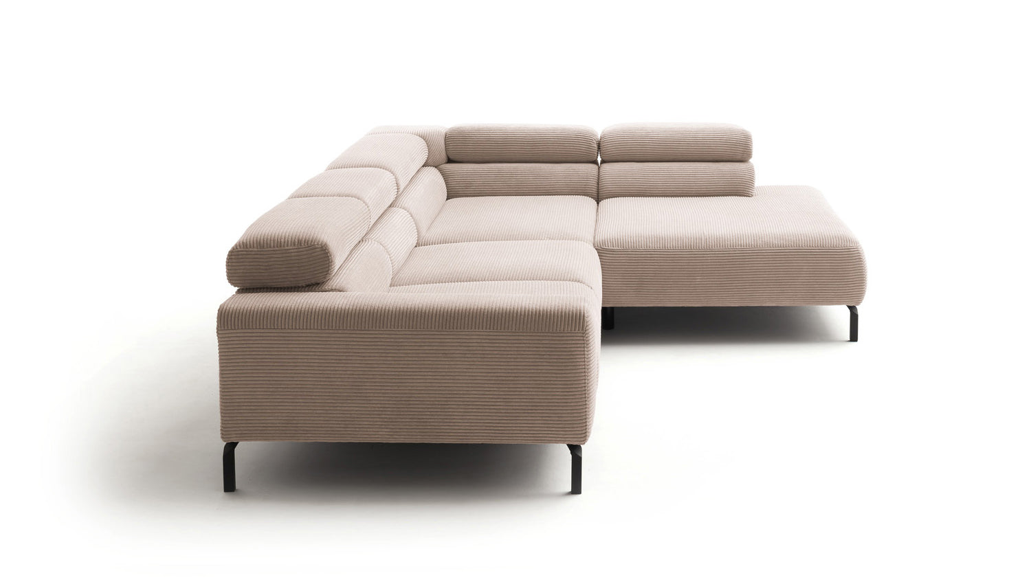 KAWOLA Sofa DELIA Ecksofa Cord taupe