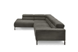 KAWOLA Sofa DELIA Ecksofa Feincord anthrazit
