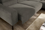 KAWOLA Sofa DELIA Ecksofa Feincord anthrazit