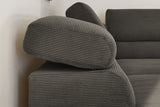 KAWOLA Sofa DELIA Ecksofa Feincord anthrazit