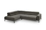 KAWOLA Sofa DELIA Ecksofa Feincord anthrazit