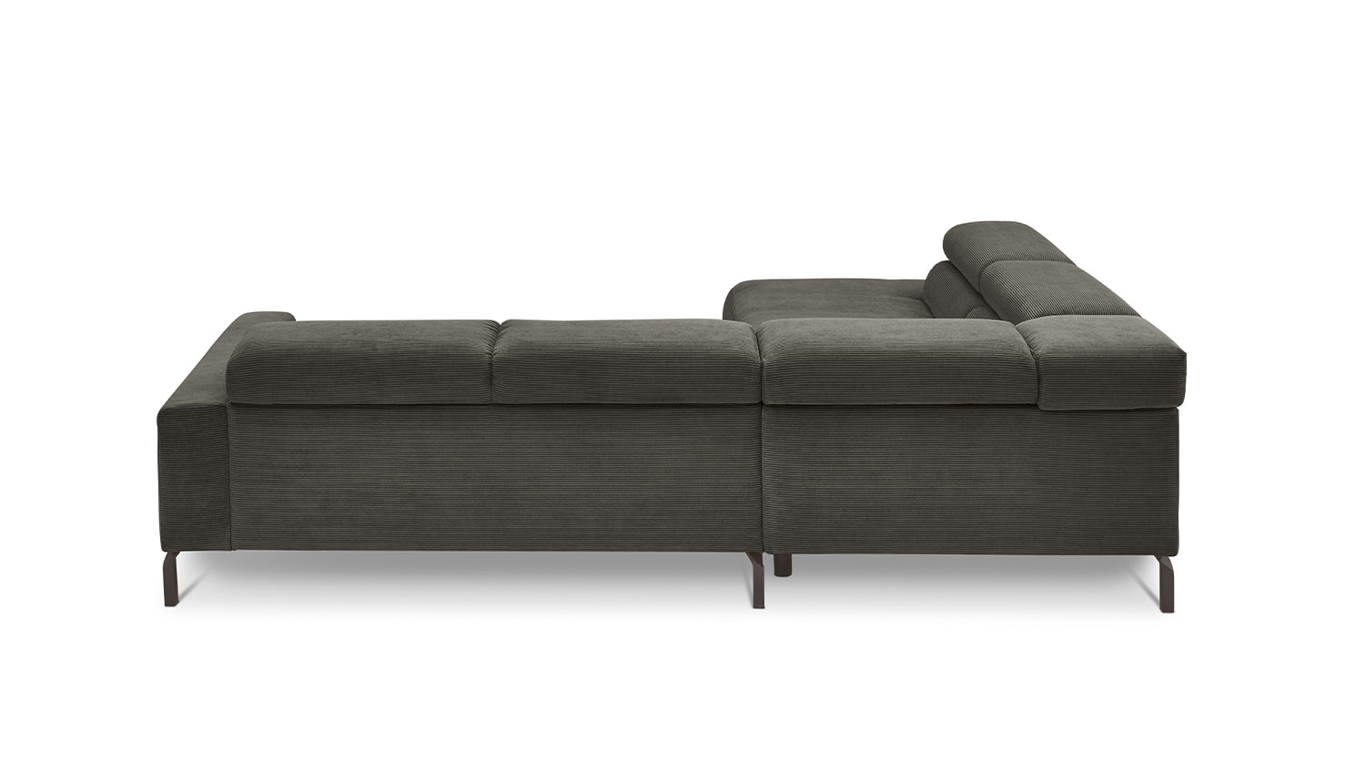 KAWOLA Sofa DELIA Ecksofa Feincord anthrazit
