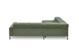 KAWOLA Sofa DELIA Ecksofa Feincord olivgrün