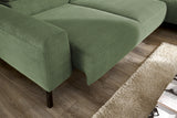 KAWOLA Sofa DELIA Ecksofa Feincord olivgrün
