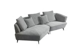 KAWOLA Sofa GARBO Designsofa Stoff grau