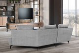 KAWOLA Sofa GARBO Designsofa Stoff grau