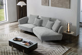 KAWOLA Sofa GARBO Designsofa Stoff grau