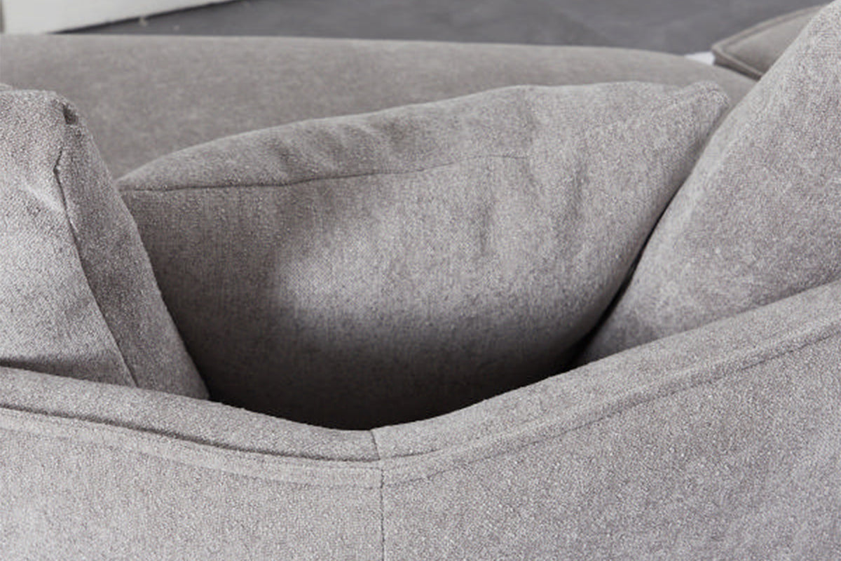 KAWOLA Sofa GARBO Designsofa Stoff grau