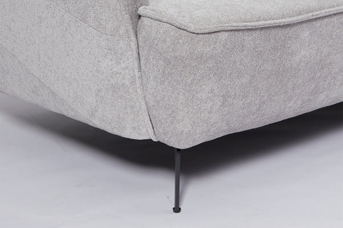 KAWOLA Sofa GARBO Designsofa Stoff grau