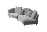 KAWOLA Sofa GARBO Designsofa Stoff grau