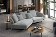 KAWOLA Sofa GARBO Designsofa Stoff grau, Links