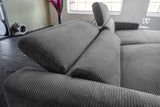 KAWOLA Sofa LAISKA Ecksofa Cord grau