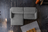 KAWOLA Sofa LAISKA Ecksofa Cord grau