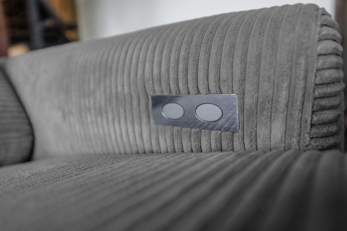 KAWOLA Sofa LAISKA Ecksofa Cord grau
