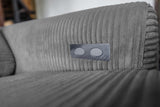 KAWOLA Sofa LAISKA Ecksofa Cord grau
