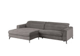 KAWOLA Sofa LAISKA Ecksofa Cord grau