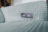 KAWOLA Sofa LAISKA Ecksofa Cord hellblau