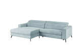 KAWOLA Sofa LAISKA Ecksofa Cord hellblau
