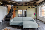 KAWOLA Sofa LAISKA Ecksofa Cord hellblau