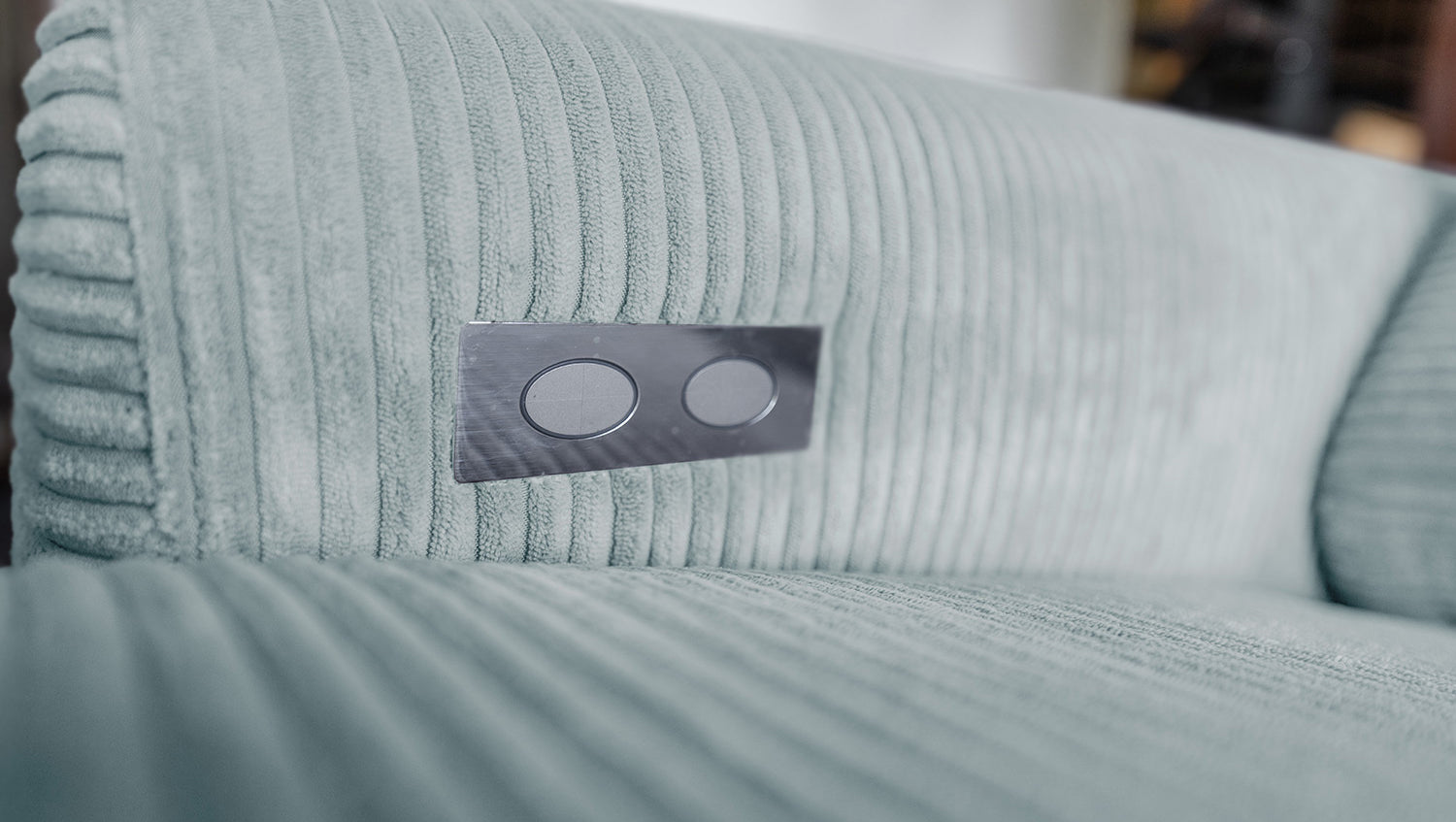 KAWOLA Sofa LAISKA Ecksofa Cord hellblau