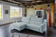 KAWOLA Sofa LAISKA Ecksofa Cord hellblau, Links