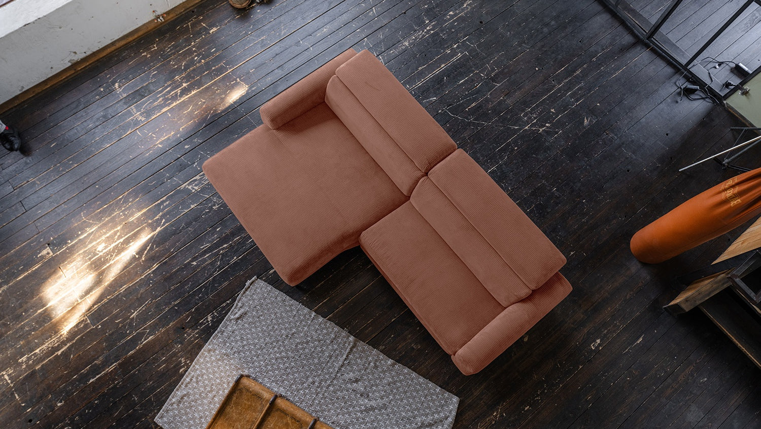 KAWOLA Sofa LAISKA Ecksofa Cord rost
