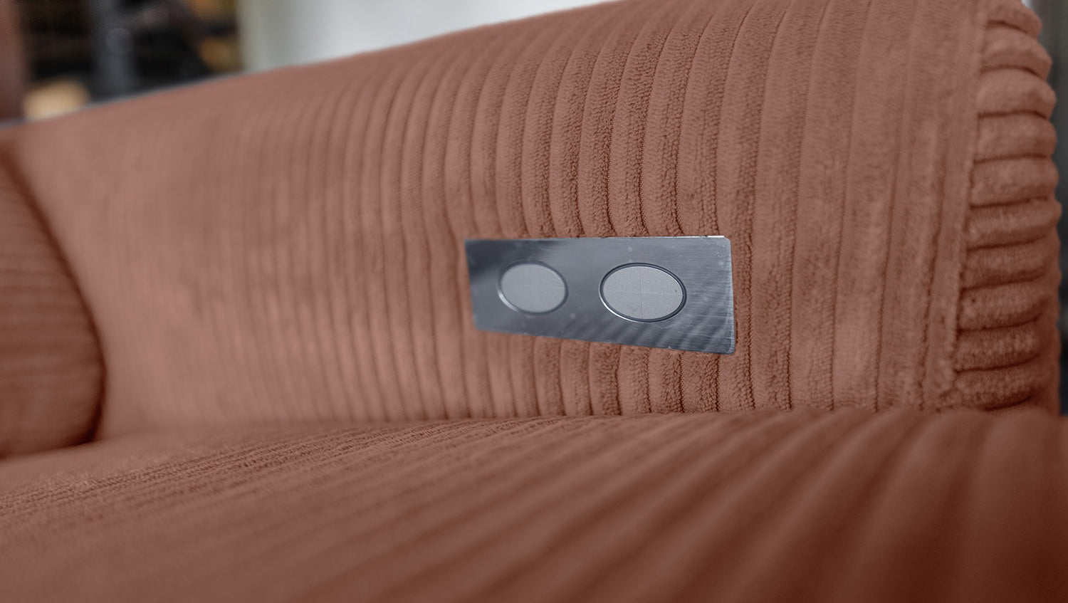 KAWOLA Sofa LAISKA Ecksofa Cord rost