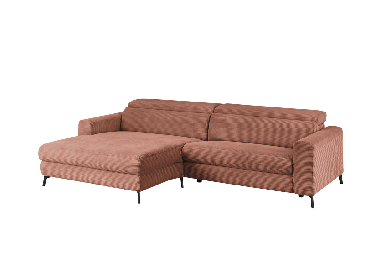 KAWOLA Sofa LAISKA Ecksofa Cord rost