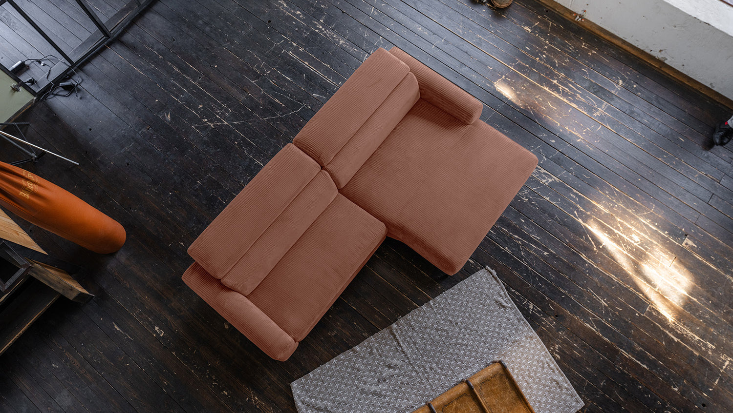 KAWOLA Sofa LAISKA Ecksofa Cord rost