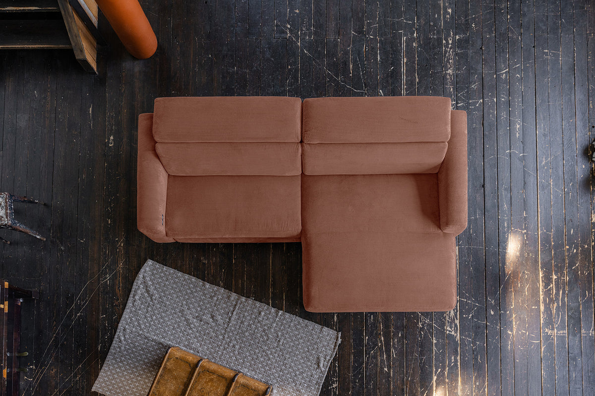 KAWOLA Sofa LAISKA Ecksofa Cord rost