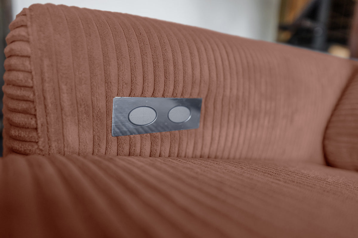 KAWOLA Sofa LAISKA Ecksofa Cord rost