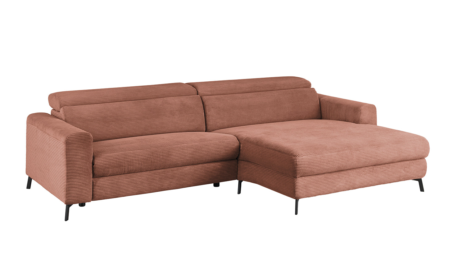 KAWOLA Sofa LAISKA Ecksofa Cord rost