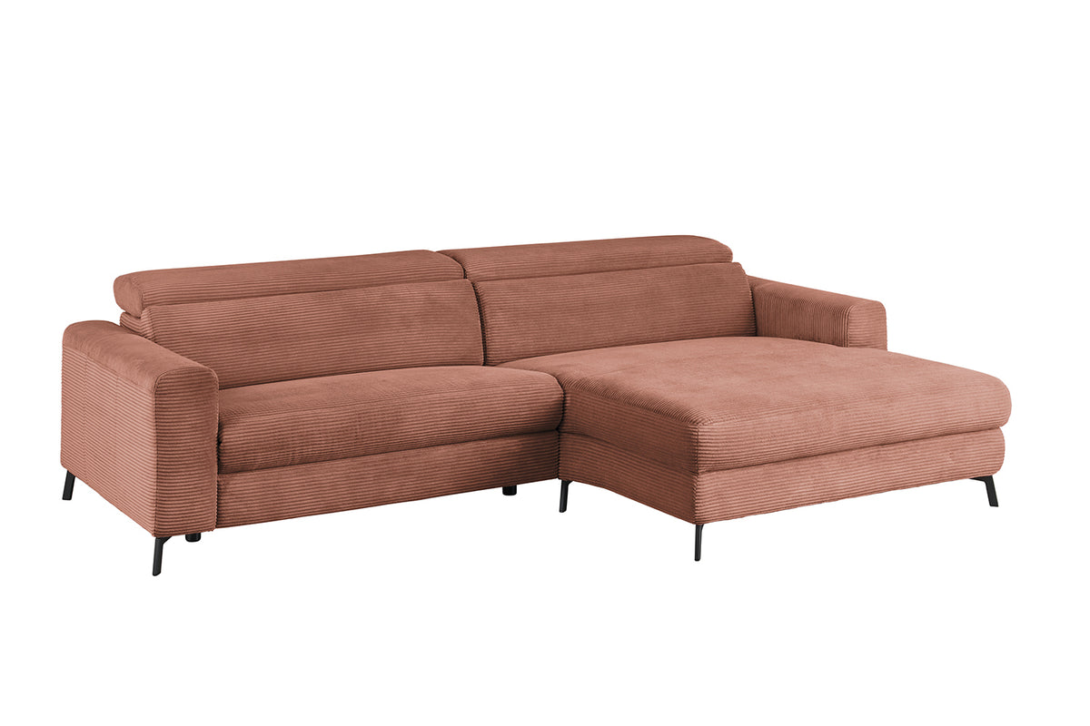 KAWOLA Sofa LAISKA Ecksofa Cord rost