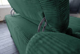 KAWOLA Sofa LAISKA Ecksofa Cord smaragd