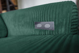 KAWOLA Sofa LAISKA Ecksofa Cord smaragd