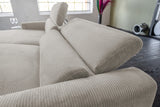 KAWOLA Sofa LAISKA Ecksofa Cord steingrau