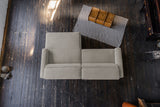 KAWOLA Sofa LAISKA Ecksofa Cord steingrau