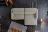 KAWOLA Sofa LAISKA Ecksofa Cord steingrau