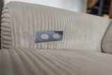 KAWOLA Sofa LAISKA Ecksofa Cord steingrau